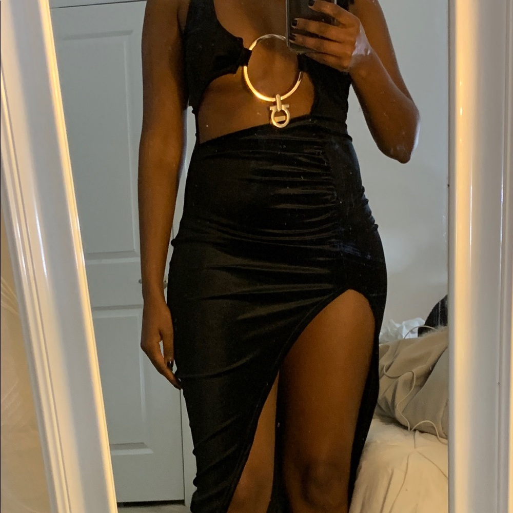 Velvet black dress